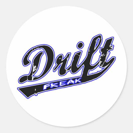 Drift Freak Ronde Sticker (Voorkant)