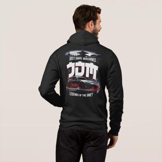 Drift JDM Just Dope Machines Legends of the Drift Hoodie (Achterkant volledig)