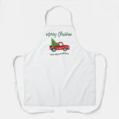 drift-kerstboom voor penseelscript (White) Schort (Voorkant)