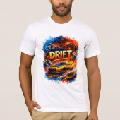 Drift King – High Speed Racing Car Fire Art Design T-shirt (Voorkant)