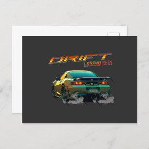 DRIFT LEGEND SUPRA MK4 - ANIME STIJL BRIEFKAART