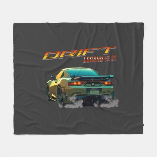 DRIFT LEGEND SUPRA MK4 - ANIME STIJL FLEECE DEKEN (Voorkant (Horizontaal))