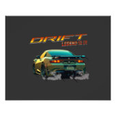 DRIFT LEGEND SUPRA MK4 - ANIME STIJL FOTO AFDRUK (Voorkant)