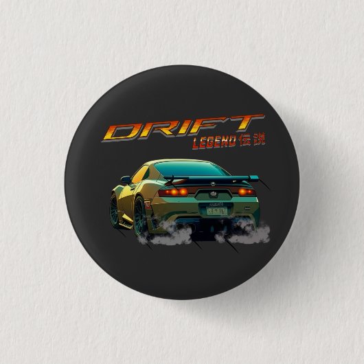 DRIFT LEGEND SUPRA MK4 - ANIME STIJL RONDE BUTTON 3,2 CM (Voorkant)