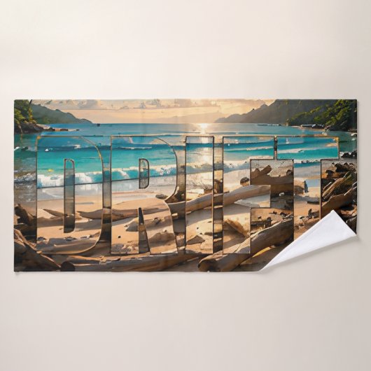 Drift Luxe Kust Editoriaal Kunstwerk Badhanddoek (Badhanddoek)