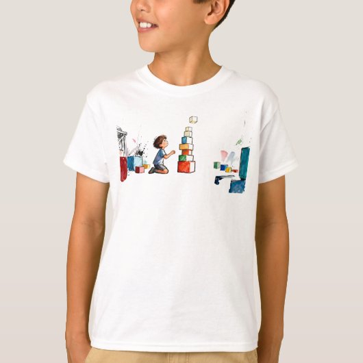 Drift North – T-shirt met minimale pijlbeweging (Voorkant)