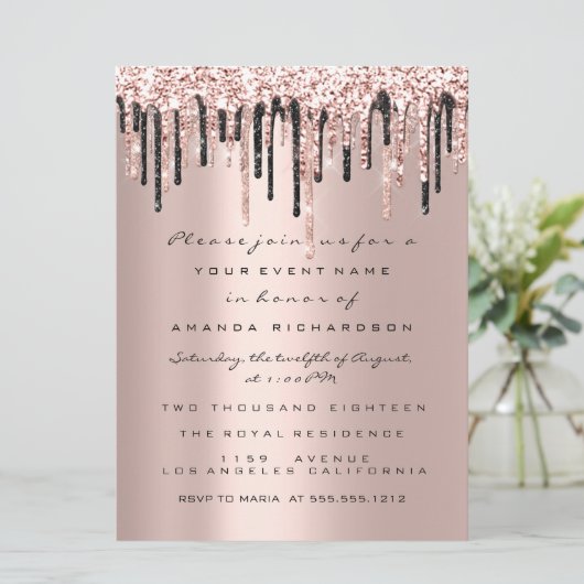 Drift Roos Birthday Vrijgezellenfeest Sweet 16 Cla Kaart (Staand voorkant)