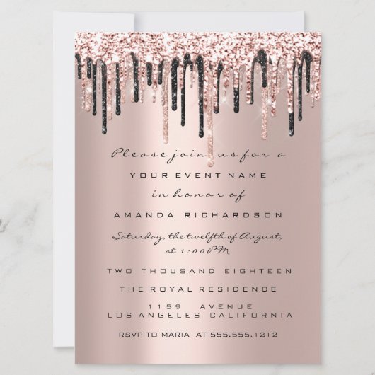 Drift Roos Birthday Vrijgezellenfeest Sweet 16 Cla Kaart (Voorkant)