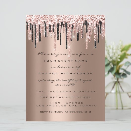 Drift Roos Birthday Vrijgezellenfeest Sweet 16 Cla Kaart (Staand voorkant)