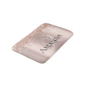 Drift Roos Gold Blush Glitter Name Monogram Badmat (Gekanteld)