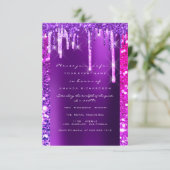 Drift Roze Paars Vrijgezellenfeest Sweet 16th Kaart (Staand voorkant)