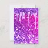 Drift Roze Paars Vrijgezellenfeest Sweet 16th Kaart (Achterkant)