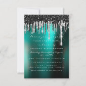 Drift Silver Black Grey Bridal Woodland Wedding Kaart (Voorkant)