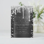 Drift Silver Grey Black Vrijgezellenfeest Sweet 16 Kaart (Staand voorkant)