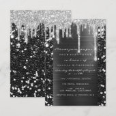 Drift Silver Grey Black Vrijgezellenfeest Sweet 16 Kaart (Voorkant / Achterkant)