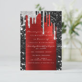 Drift Silver Red Black Vrijgezellenfeest Sweet 16t Kaart (Staand voorkant)