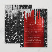 Drift Silver Red Black Vrijgezellenfeest Sweet 16t Kaart (Voorkant / Achterkant)