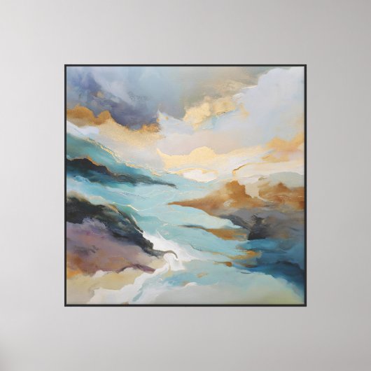 Drift van Vergulde Getijden Canvas Afdruk (Voorkant)