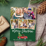 drift voor penseel script 4 Fotografie groen Briefkaart<br><div class="desc">Brush Script Waterverf  Rode Vrachtwagen met Kerstboom - Merry Christmas Green Briefkaart - 4 Foto's</div>