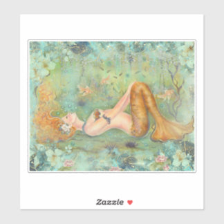Drift vreedzame zeemeermin print van Renee Sticker
