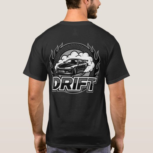 driftauto t-shirt (Achterkant)