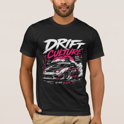 Driftcultuur JDM sportauto grafische kleding T-shirt (Voorkant)