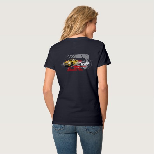 driften | V-hals voor dames T-shirt (Achterkant volledig)