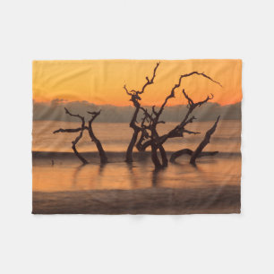 Drifthoutstrand bij zonsopgang Jekyll Island Georg Fleece Deken