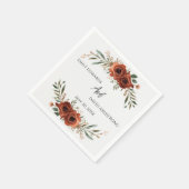 Driftige Terracotta Bloem Boho Bruiloft Servetten (Hoek)