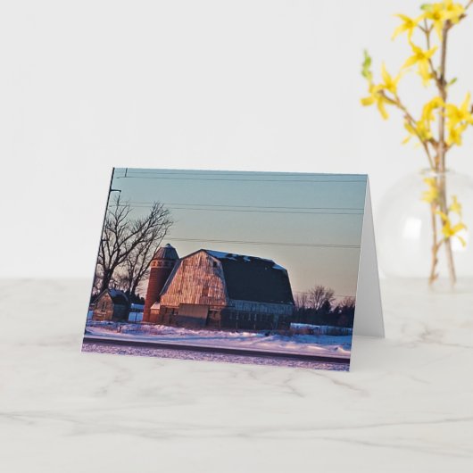 "Drifting at Dusk" kerstKaart Kaart (Gele Bloem)