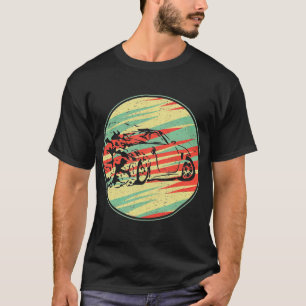 Drifting Car Retro  70s Silhouette Gift T-shirt