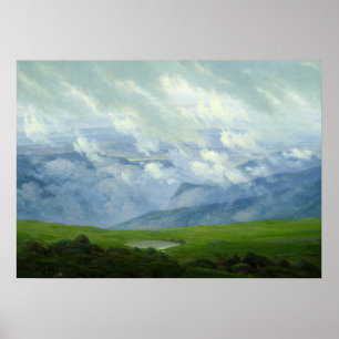 Drifting Clouds door Caspar David Friedrich Poster