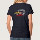 Drifting | Dames V-hals T-shirt (Achterkant)