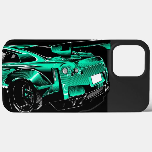 DRIFTING GROENE JAPANSE TUNED AUTO Case-Mate iPhone CASE (Achterkant (horizontaal))