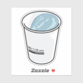 Drifting met een kopje water met Tofu Sticker (Vel)