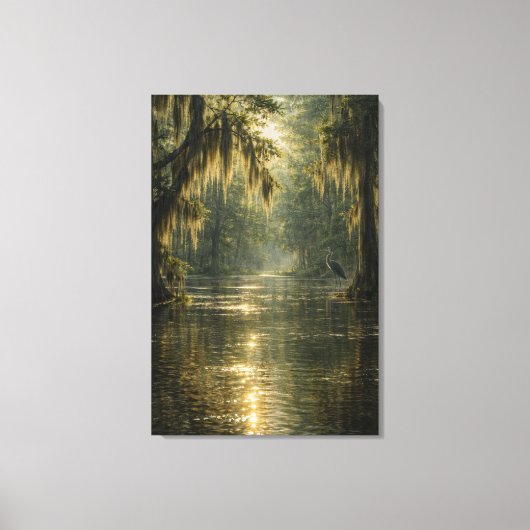Drifting Morning | Cypress Marsh | Canvas Art Afdruk (Voorkant)