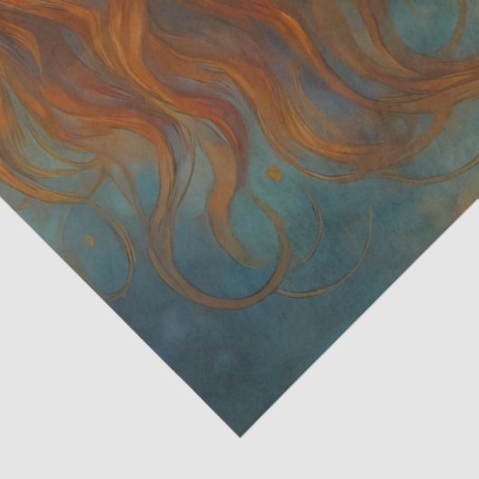 Drifting Siren – Flowing Tail Mermaid Fantasy Tissuepapier (Detail)