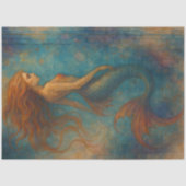 Drifting Siren – Flowing Tail Mermaid Fantasy Tissuepapier (Voorkant)