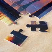 Drifting Tranquility: kano's onder Jacarandas Legpuzzel (Zijkant)