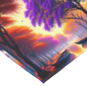 Drifting Tranquility: kano's onder Jacarandas Tafelkleed (Gekanteld)