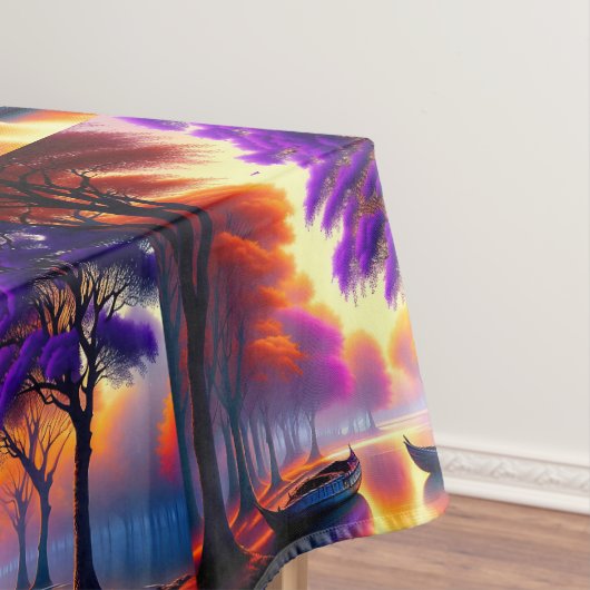 Drifting Tranquility: kano's onder Jacarandas Tafelkleed (Voorbeeld)
