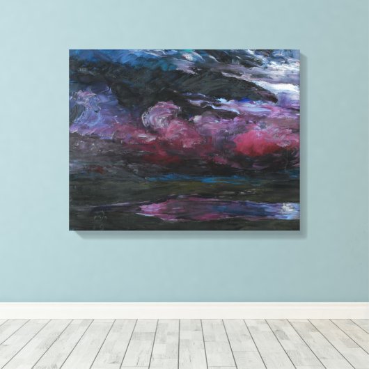 Drifting zware wolken | Emil Nolde | Canvas Afdruk (Insitu (Houten vloer))