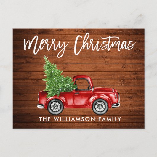  driftkerstboom met houtpenseel briefkaart (Voorkant)