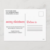 driftkerstboom met houtpenseel feestdagenkaart (Achterkant)