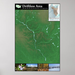 Driftless Area Map Poster (24x36inch)
