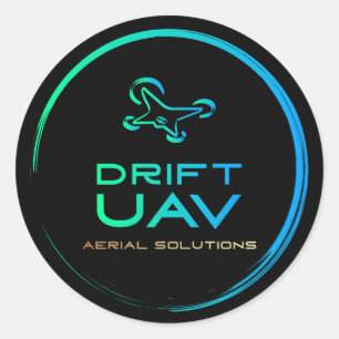 DriftUAV ronde Sticker - Stijl 1