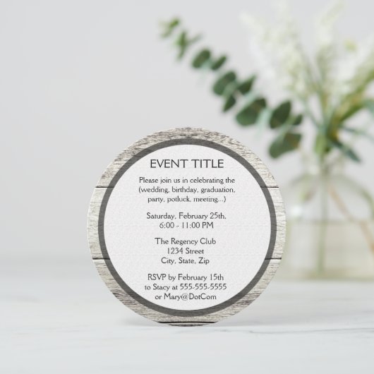 Driftwood achtergrond kaart (Staand voorkant)