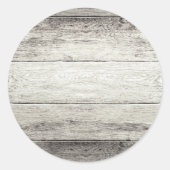 Driftwood achtergrond ronde sticker (Voorkant)