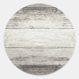 Driftwood achtergrond ronde sticker