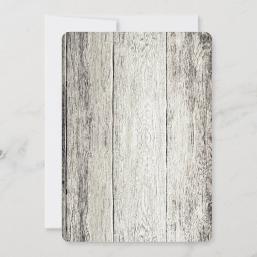 Driftwood Achtergronduitnodiging Kaart (Achterkant)